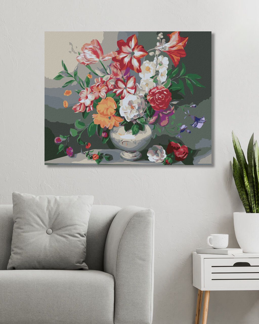 zuty Malování podle čísel - BAREVNÁ KYTICE (MYROSLAVA VOLOSCHUK) - Rozměr: 40x50 cm, Rámování: Varianta: vypnuté plátno na rám - obrázek 4
