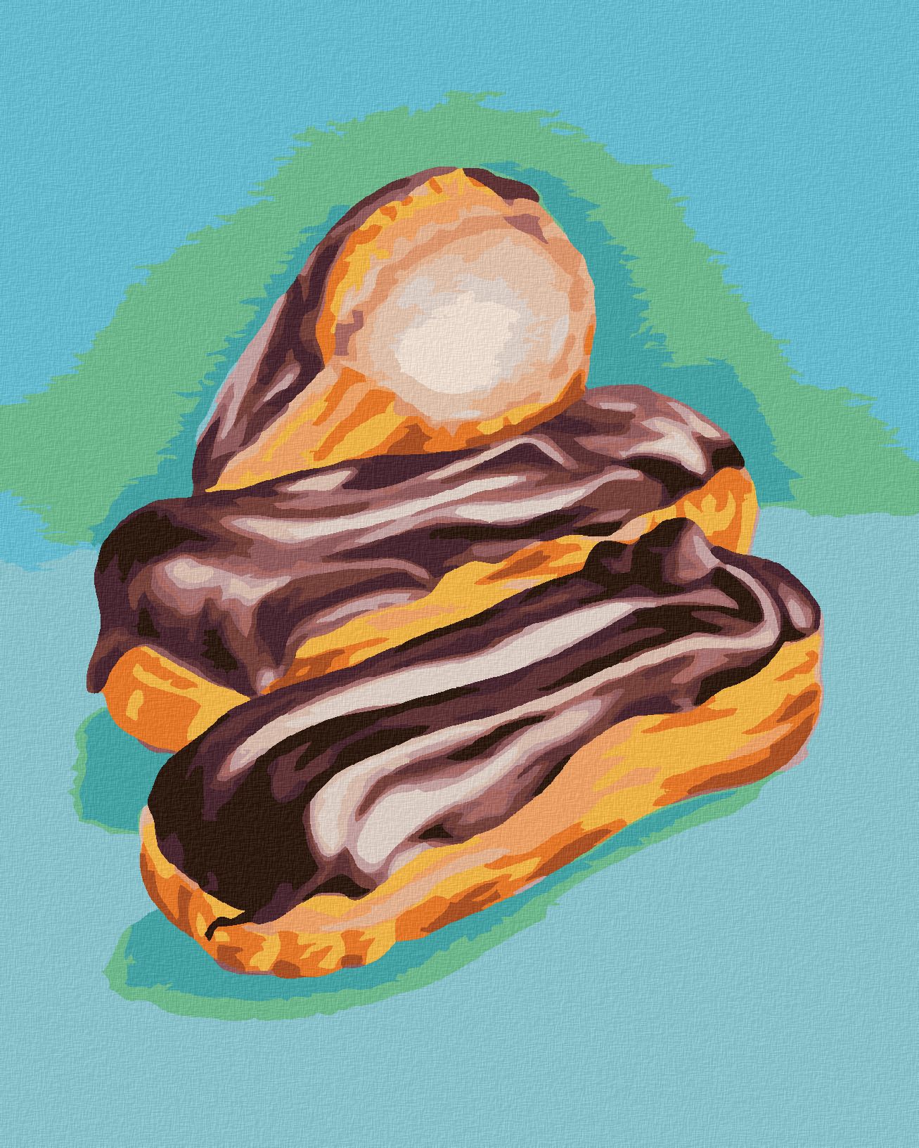 zuty Malování podle čísel - ČOKOLÁDOVÉ TYČINKY (MYROSLAVA VOLOSCHUK) - Rozměr: 40x50 cm, Rámování: Varianta: vypnuté plátno na rám - obrázek 1