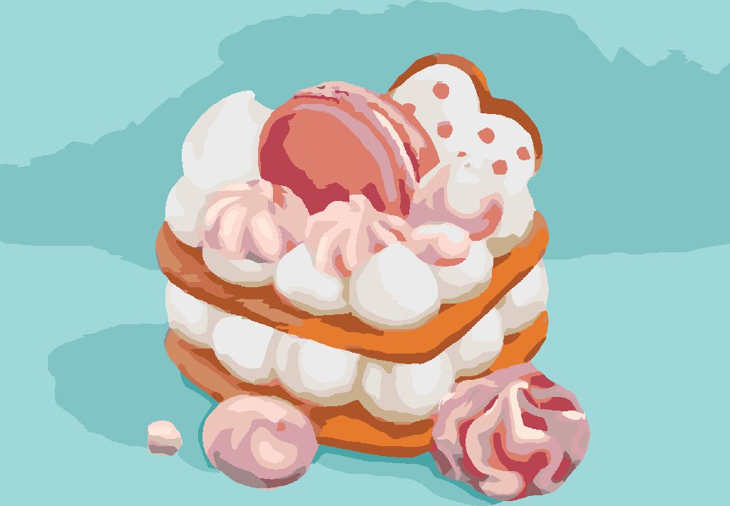 zuty Malování podle čísel - ZÁKUSEK S MARSHMALLOW (MYROSLAVA VOLOSCHUK) - Rozměr: 40x50 cm, Rámování: Varianta: bez rámu a bez vypnutí plátna - obrázek 4