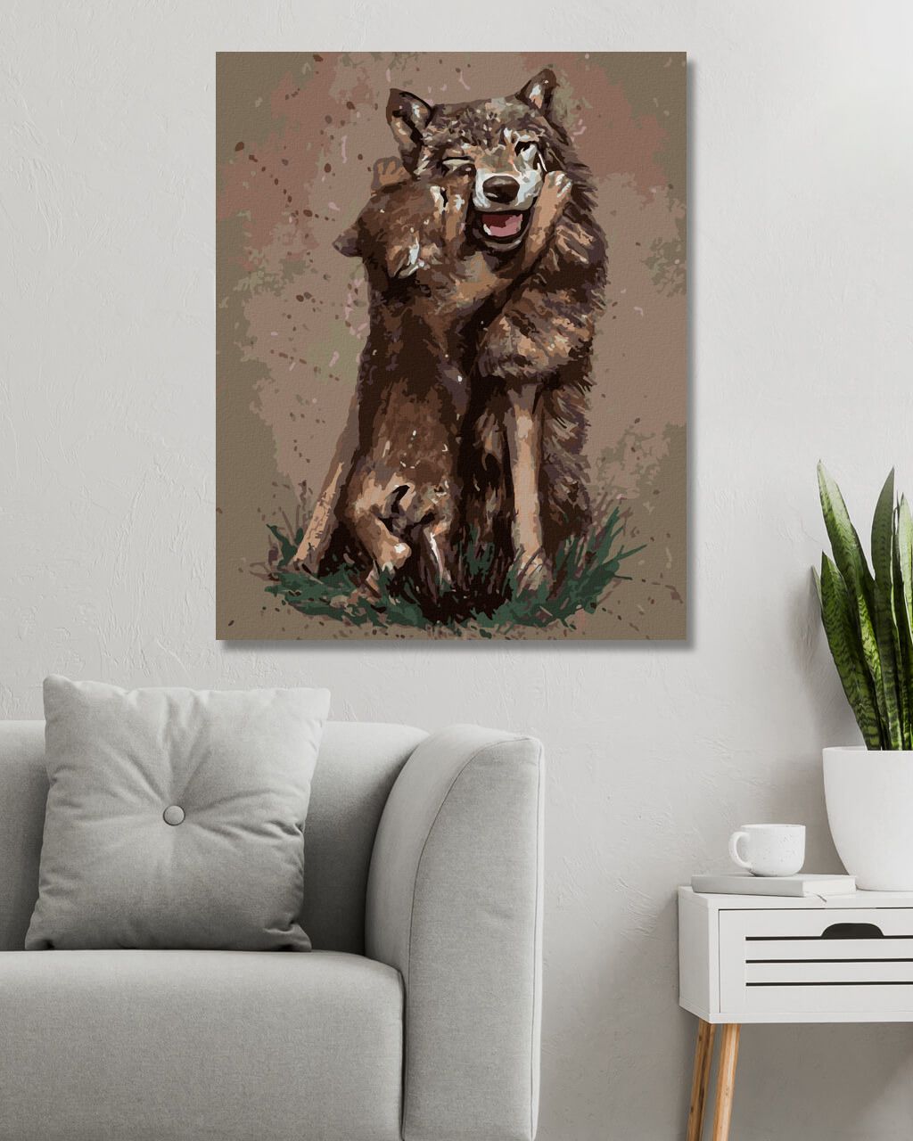 zuty Malování podle čísel - VLČICE A MLÁDĚ - Rozměr: 40x50 cm, Rámování: Varianta: vypnuté plátno na rám - obrázek 8