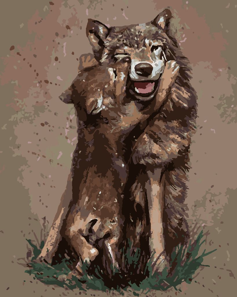 zuty Malování podle čísel - VLČICE A MLÁDĚ - Rozměr: 40x50 cm, Rámování: Varianta: vypnuté plátno na rám - obrázek 10