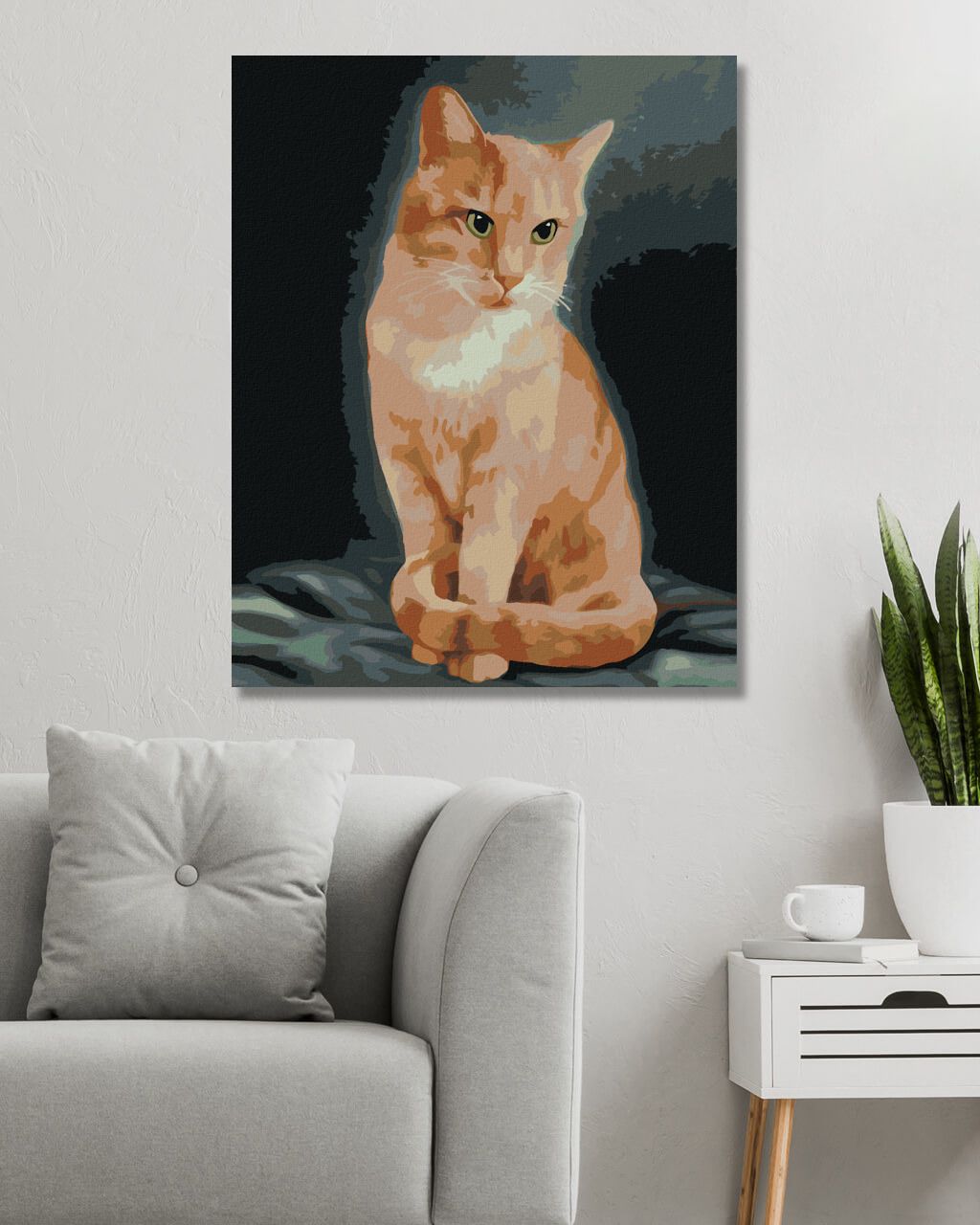 zuty Malování podle čísel - ZRZAVÝ KOCOUR (MYROSLAVA VOLOSCHUK) - Rozměr: 40x50 cm, Rámování: Varianta: vypnuté plátno na rám - obrázek 10