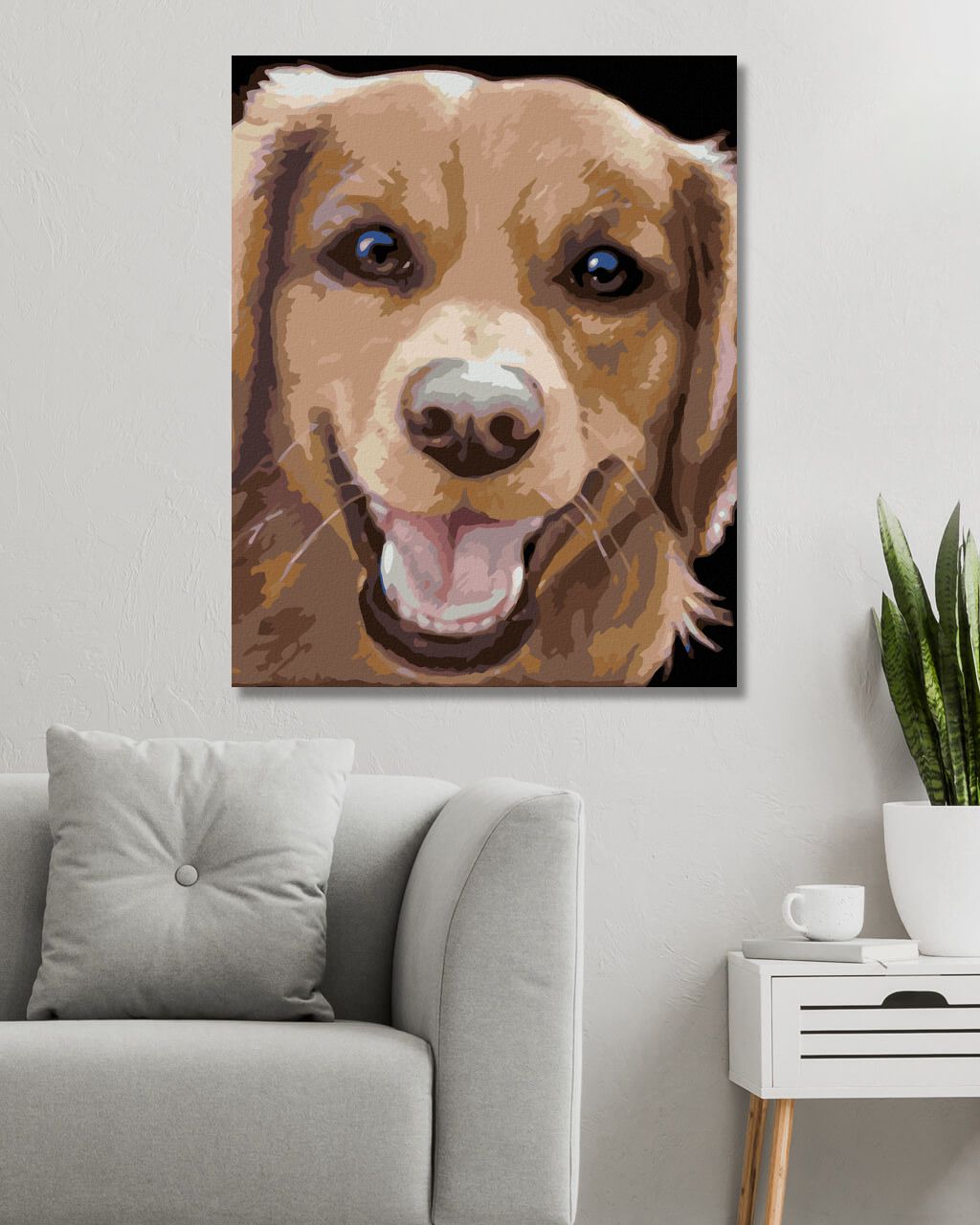 zuty Malování podle čísel - ZLATÝ RETRÍVR (MYROSLAVA VOLOSCHUK) - Rozměr: 40x50 cm, Rámování: Varianta: vypnuté plátno na rám - obrázek 8