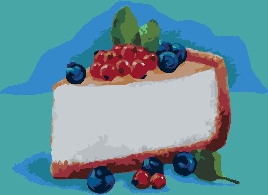 zuty Malování podle čísel - CHEESECAKE (MYROSLAVA VOLOSCHUK) - Rozměr: 40x50 cm, Rámování: Varianta: vypnuté plátno na rám - obrázek 2