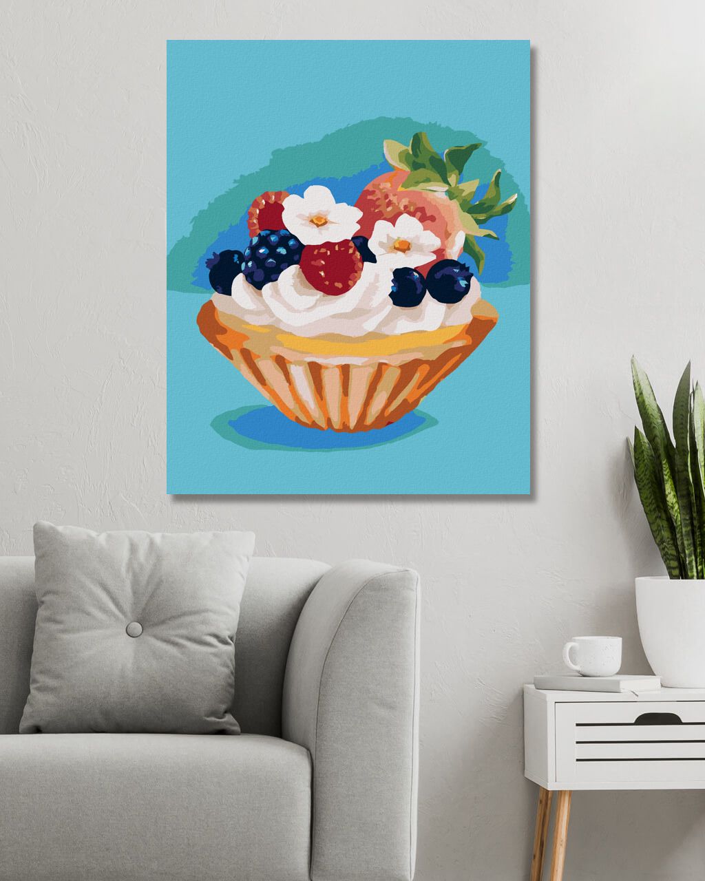 zuty Malování podle čísel - TARTALETKA S OVOCEM (MYROSLAVA VOLOSCHUK) - Rozměr: 40x50 cm, Rámování: Varianta: vypnuté plátno na rám - obrázek 10