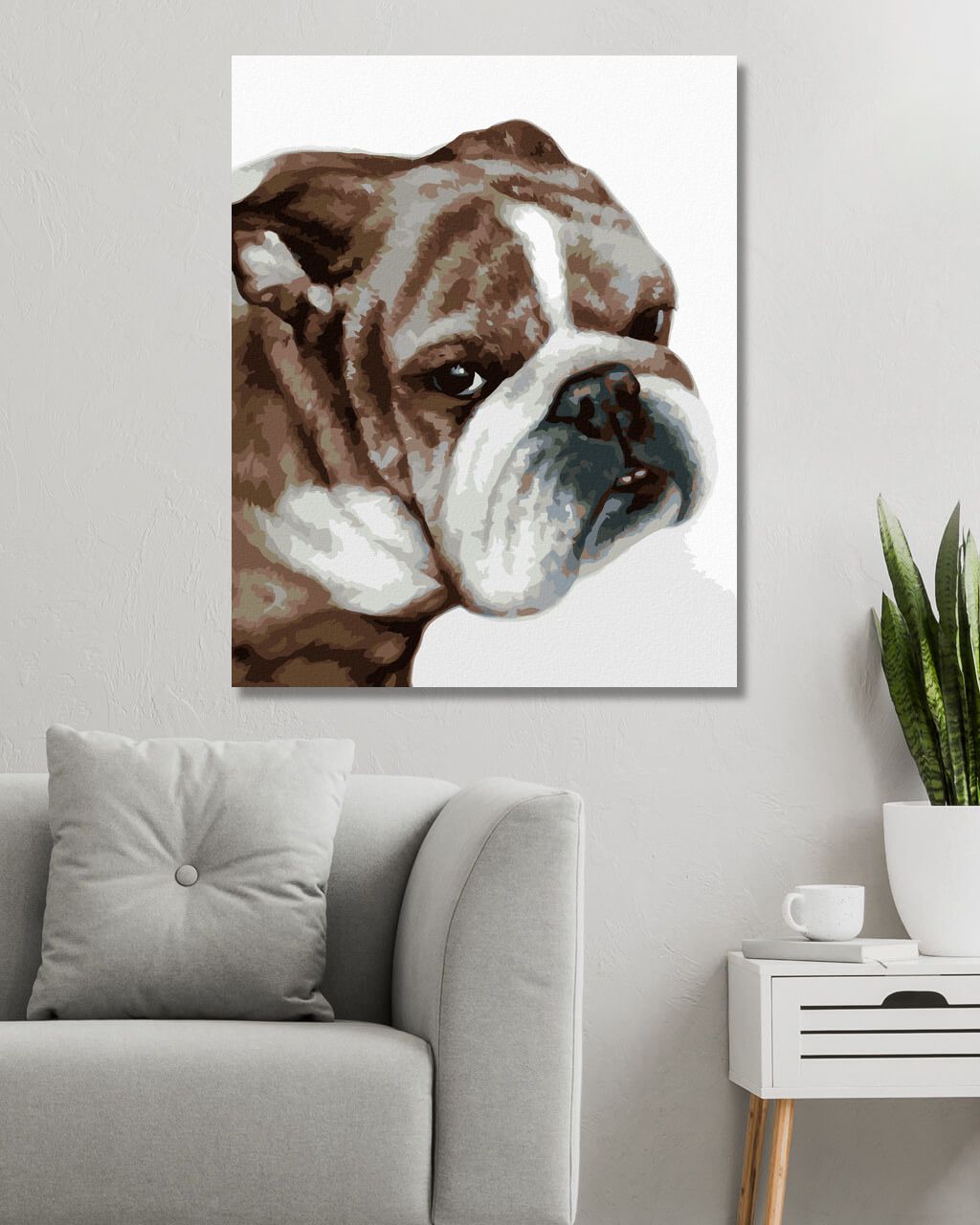 zuty Malování podle čísel - BULLDOG (MYROSLAVA VOLOSCHUK) - Rozměr: 40x50 cm, Rámování: Varianta: vypnuté plátno na rám - obrázek 4