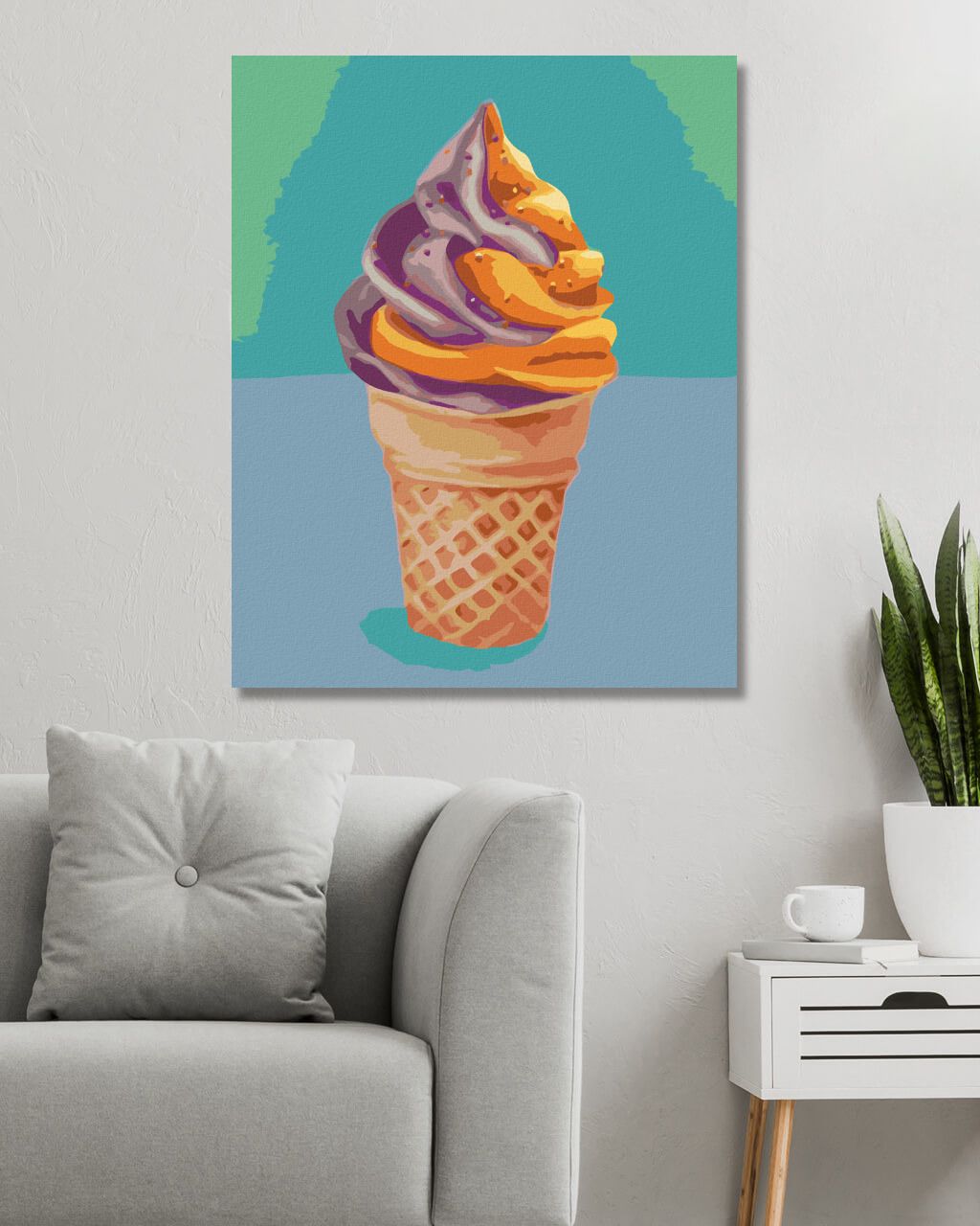zuty Malování podle čísel - ZMRZLINA 2 (MYROSLAVA VOLOSCHUK) - Rozměr: 40x50 cm, Rámování: Varianta: bez rámu a bez vypnutí plátna - obrázek 8