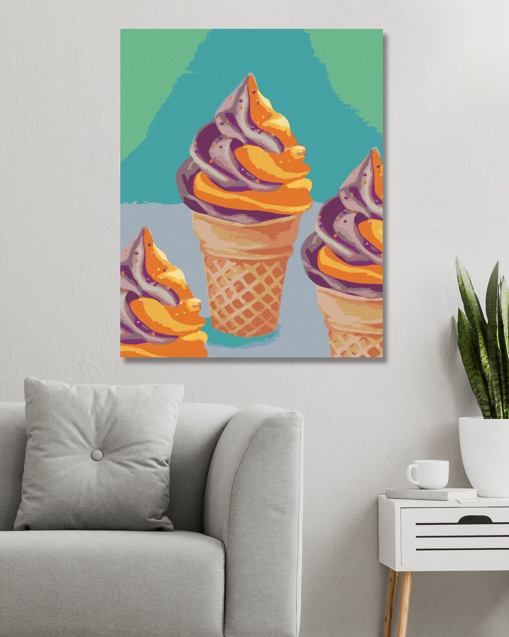 zuty Malování podle čísel - ZMRZLINA (MYROSLAVA VOLOSCHUK) - Rozměr: 40x50 cm, Rámování: Varianta: bez rámu a bez vypnutí plátna - obrázek 5