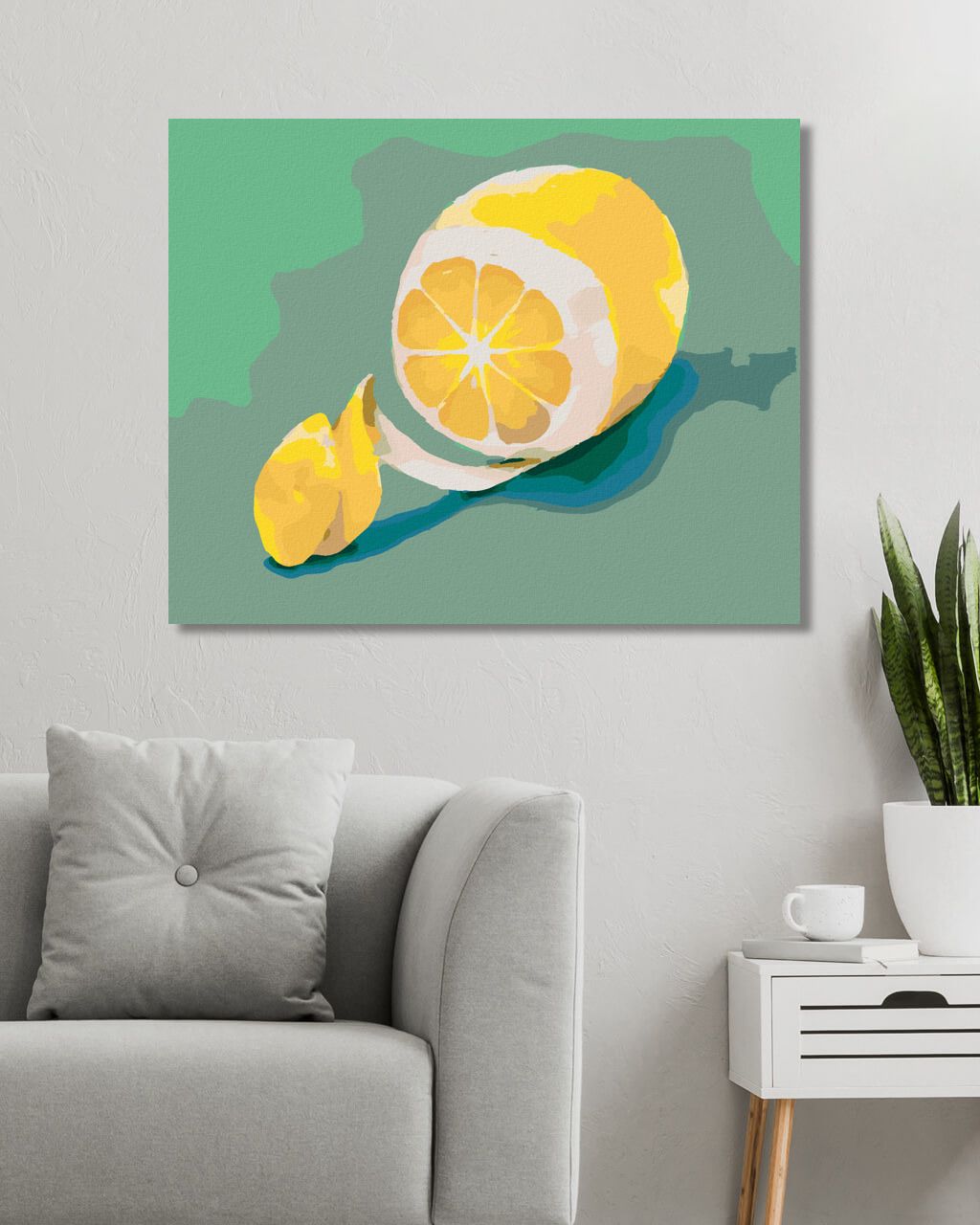 zuty Malování podle čísel - CITRÓN 2 (MYROSLAVA VOLOSCHUK) - Rozměr: 40x50 cm, Rámování: Varianta: vypnuté plátno na rám - obrázek 2