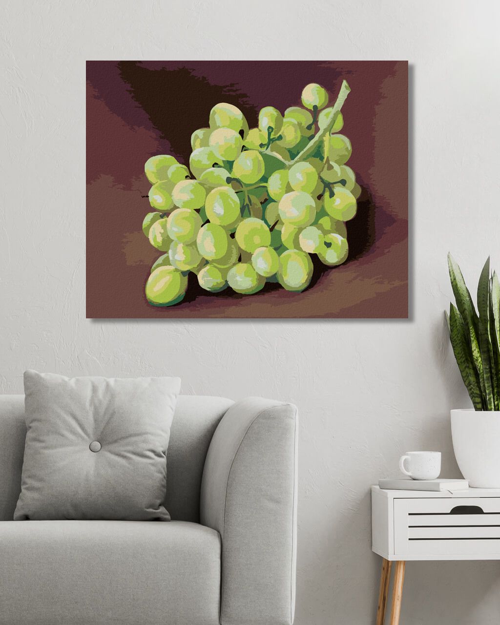 zuty Malování podle čísel - HROZNY (MYROSLAVA VOLOSCHUK) - Rozměr: 40x50 cm, Rámování: Varianta: vypnuté plátno na rám - obrázek 9