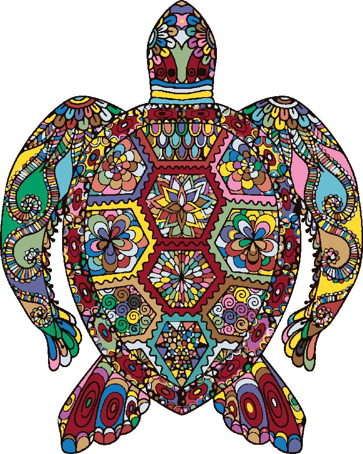 zuty Malování podle čísel - KVĚTINOVÁ ŽELVA - Rozměr: 40x50 cm, Rámování: Varianta: bez rámu a bez vypnutí plátna - obrázek 3