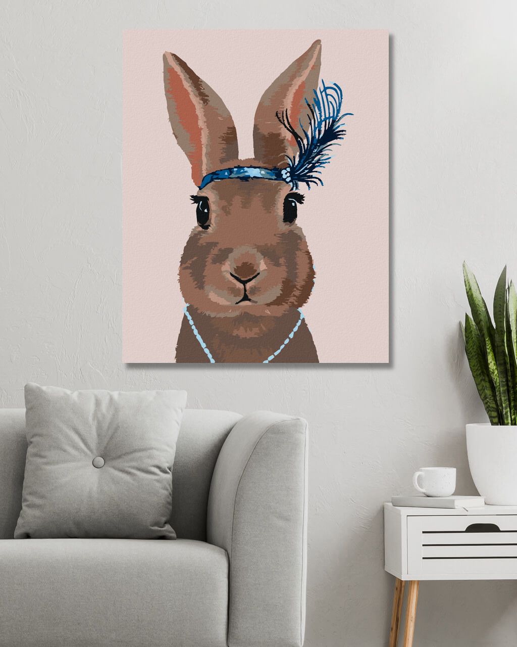 zuty Malování podle čísel - KRÁLÍČEK (MYROSLAVA VOLOSCHUK) - Rozměr: 40x50 cm, Rámování: Varianta: vypnuté plátno na rám - obrázek 3