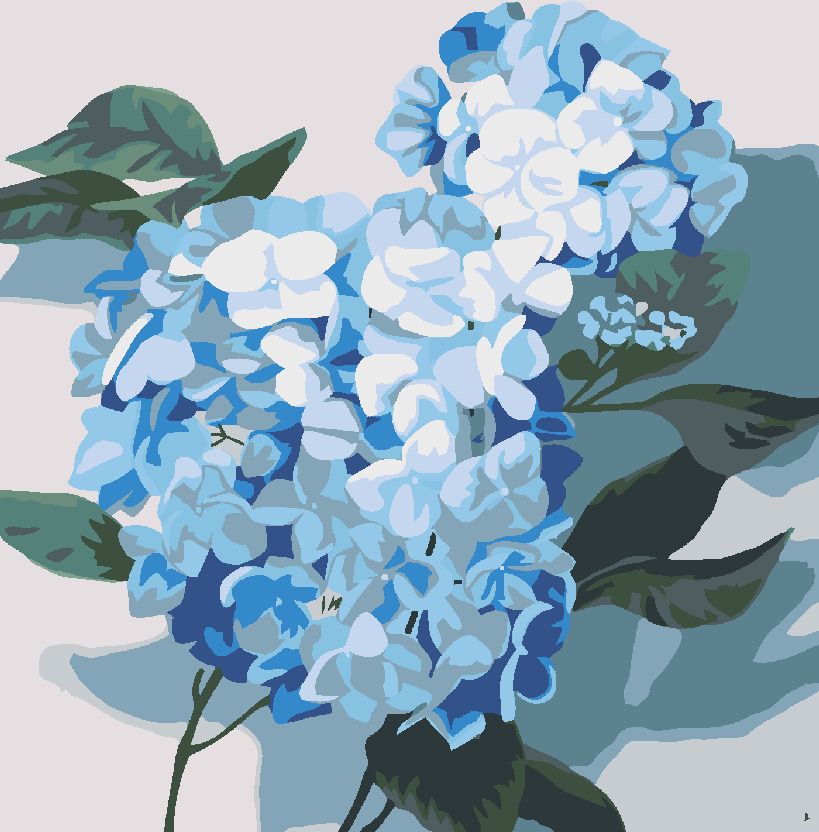 zuty Malování podle čísel - HORTENZIE 2 (MYROSLAVA VOLOSCHUK) - Rozměr: 40x50 cm, Rámování: Varianta: bez rámu a bez vypnutí plátna - obrázek 8