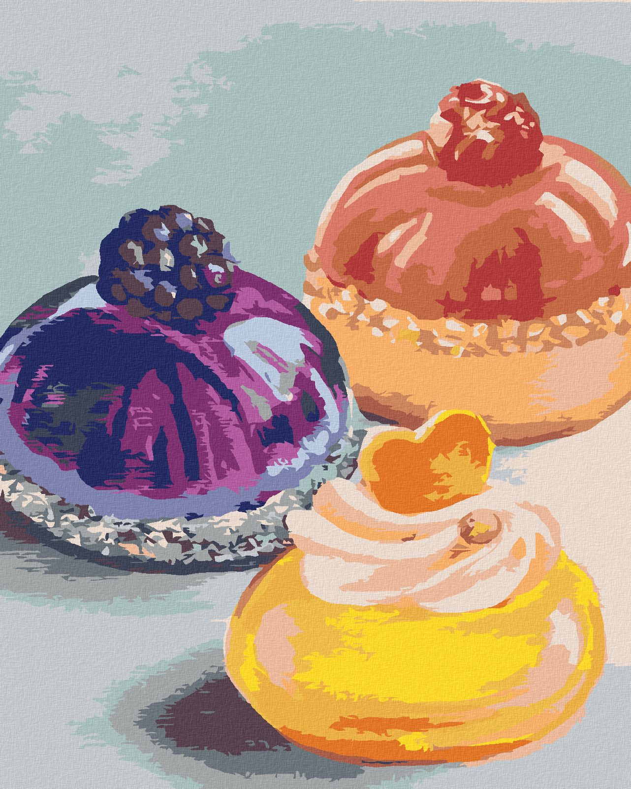 zuty Malování podle čísel - ZÁKUSKY (MYROSLAVA VOLOSCHUK) - Rozměr: 40x50 cm, Rámování: Varianta: vypnuté plátno na rám - obrázek 1