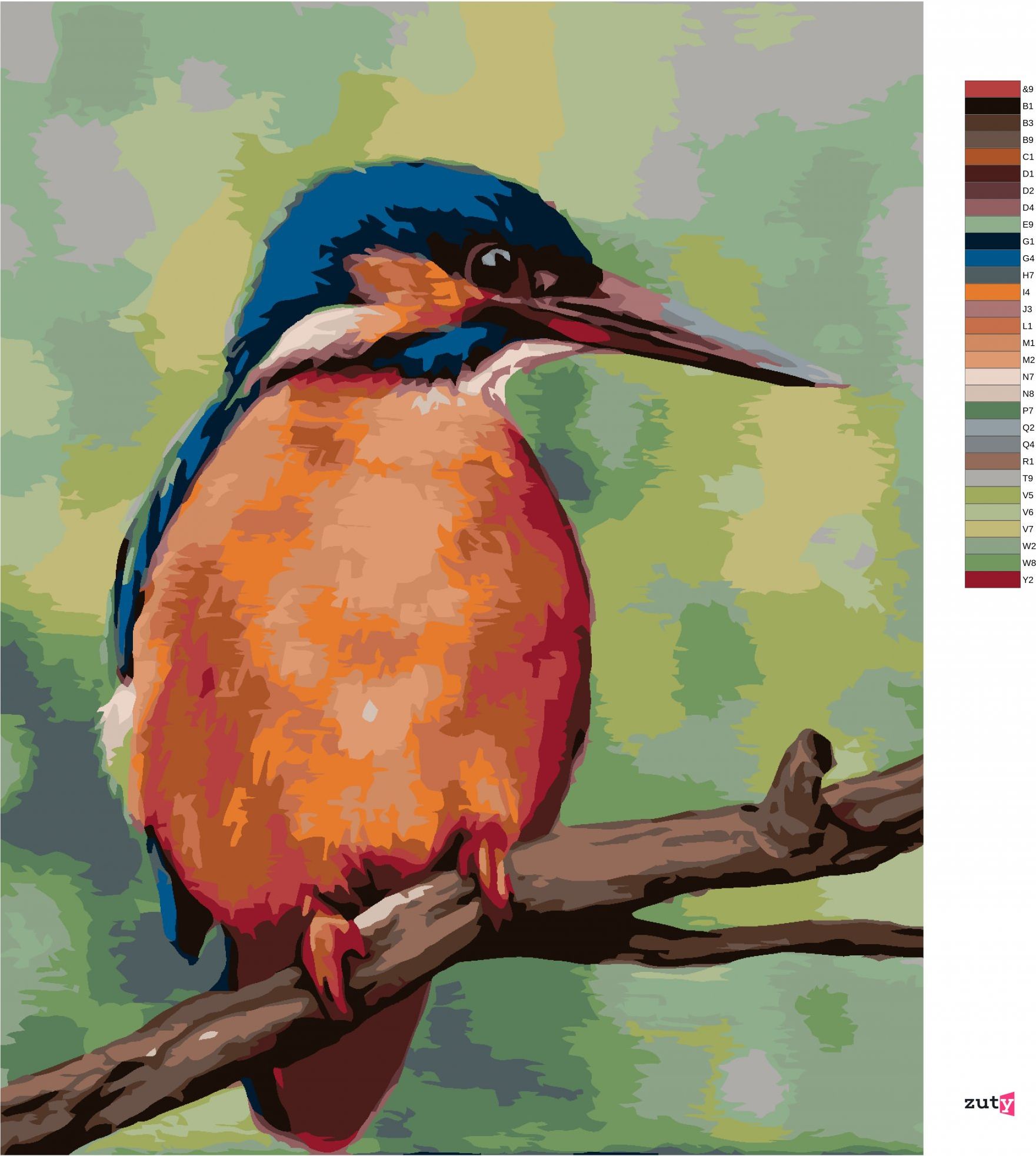 zuty Malování podle čísel - LEDŇÁČEK (MYROSLAVA VOLOSCHUK) - Rozměr: 40x50 cm, Rámování: Varianta: vypnuté plátno na rám - obrázek 7