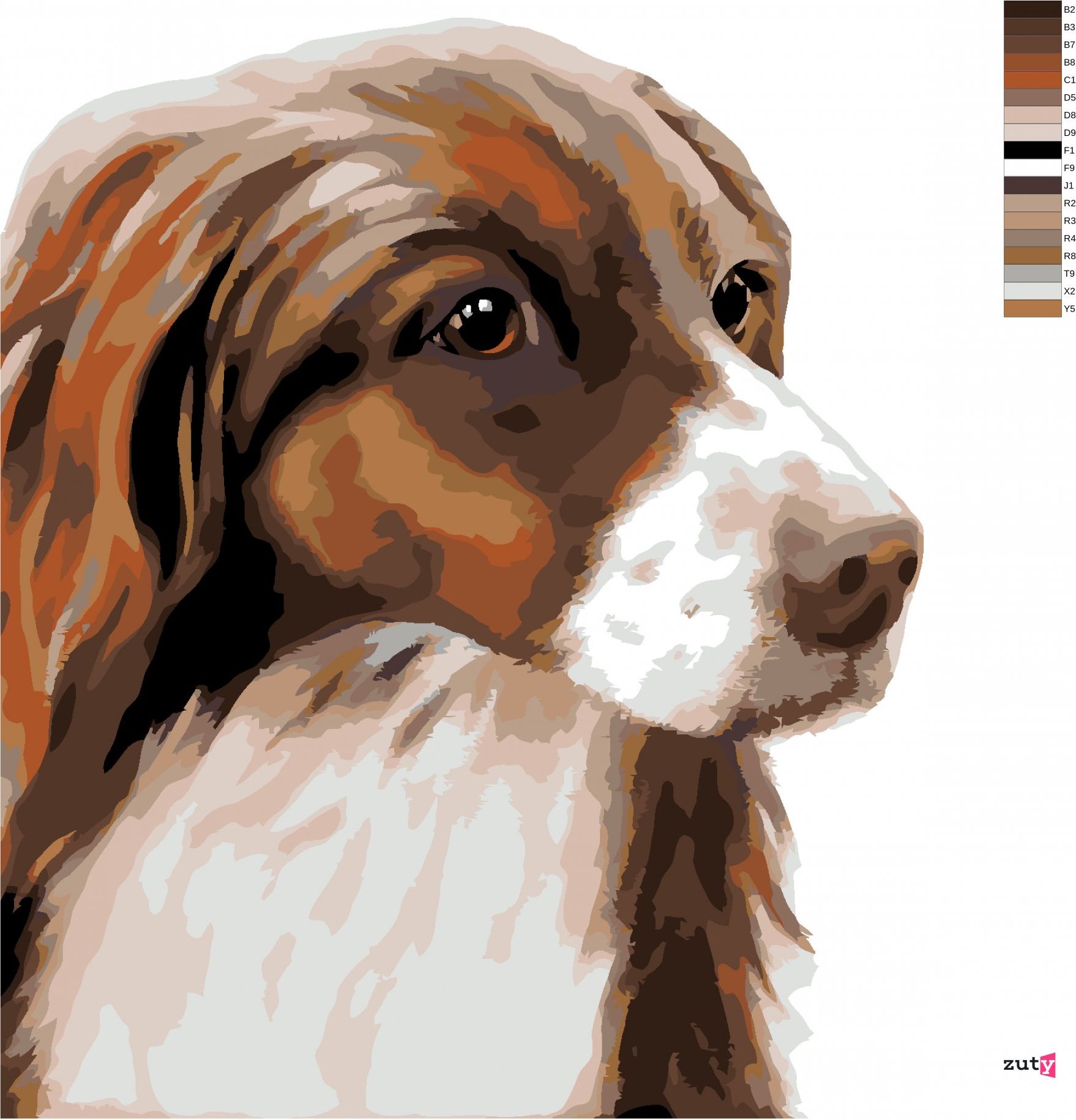 zuty Malování podle čísel - KOKRŠPANĚL (MYROSLAVA VOLOSCHUK) - Rozměr: 40x50 cm, Rámování: Varianta: vypnuté plátno na rám - obrázek 7
