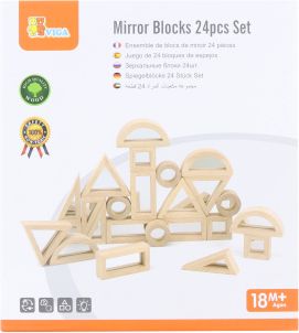 Dřevěné zrcadlové kostky 24 dílků - obrázek 1