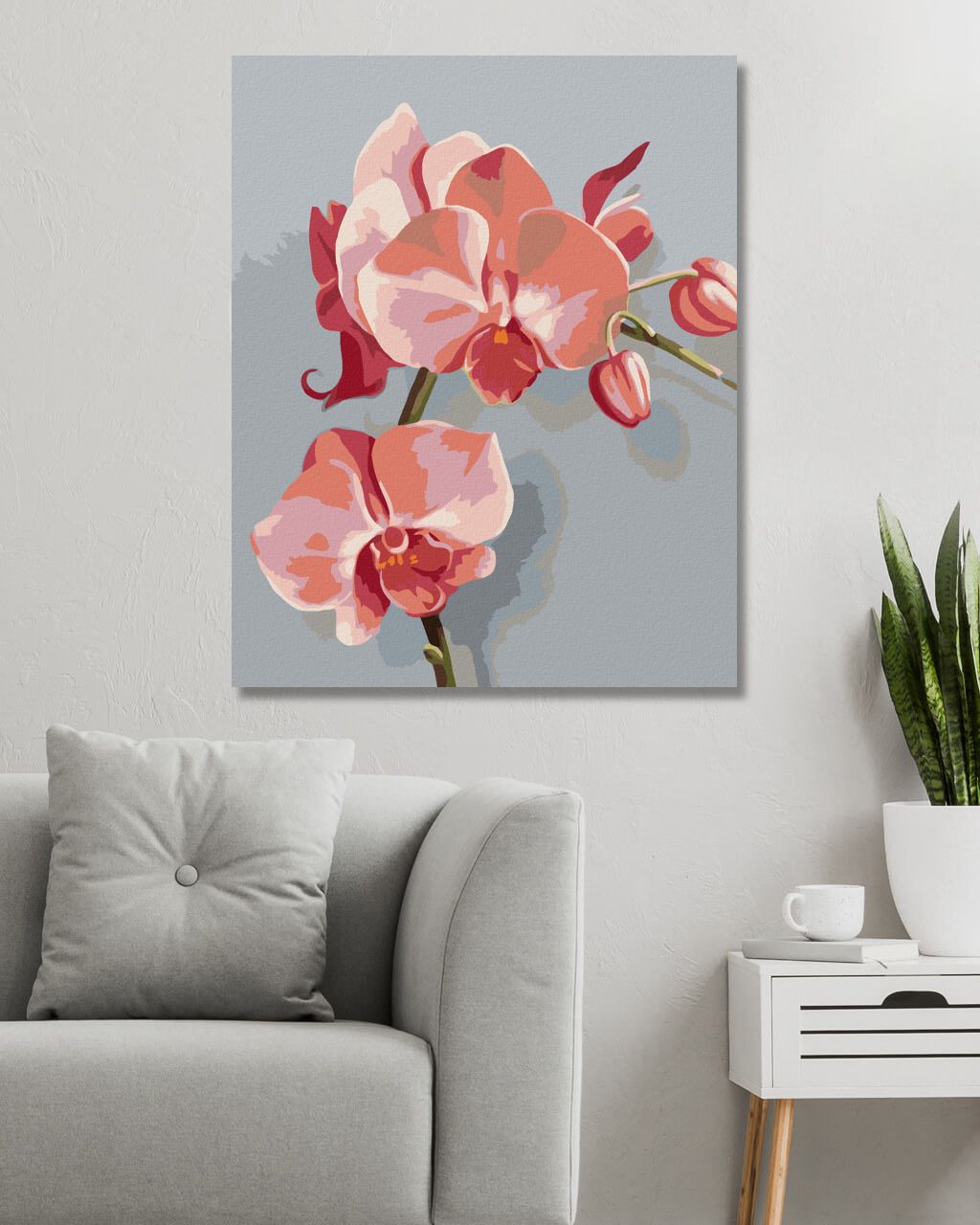 zuty Malování podle čísel - RŮŽOVÁ ORCHIDEI (MYROSLAVA VOLOSCHUK) - Rozměr: 40x50 cm, Rámování: Varianta: bez rámu a bez vypnutí plátna - obrázek 2