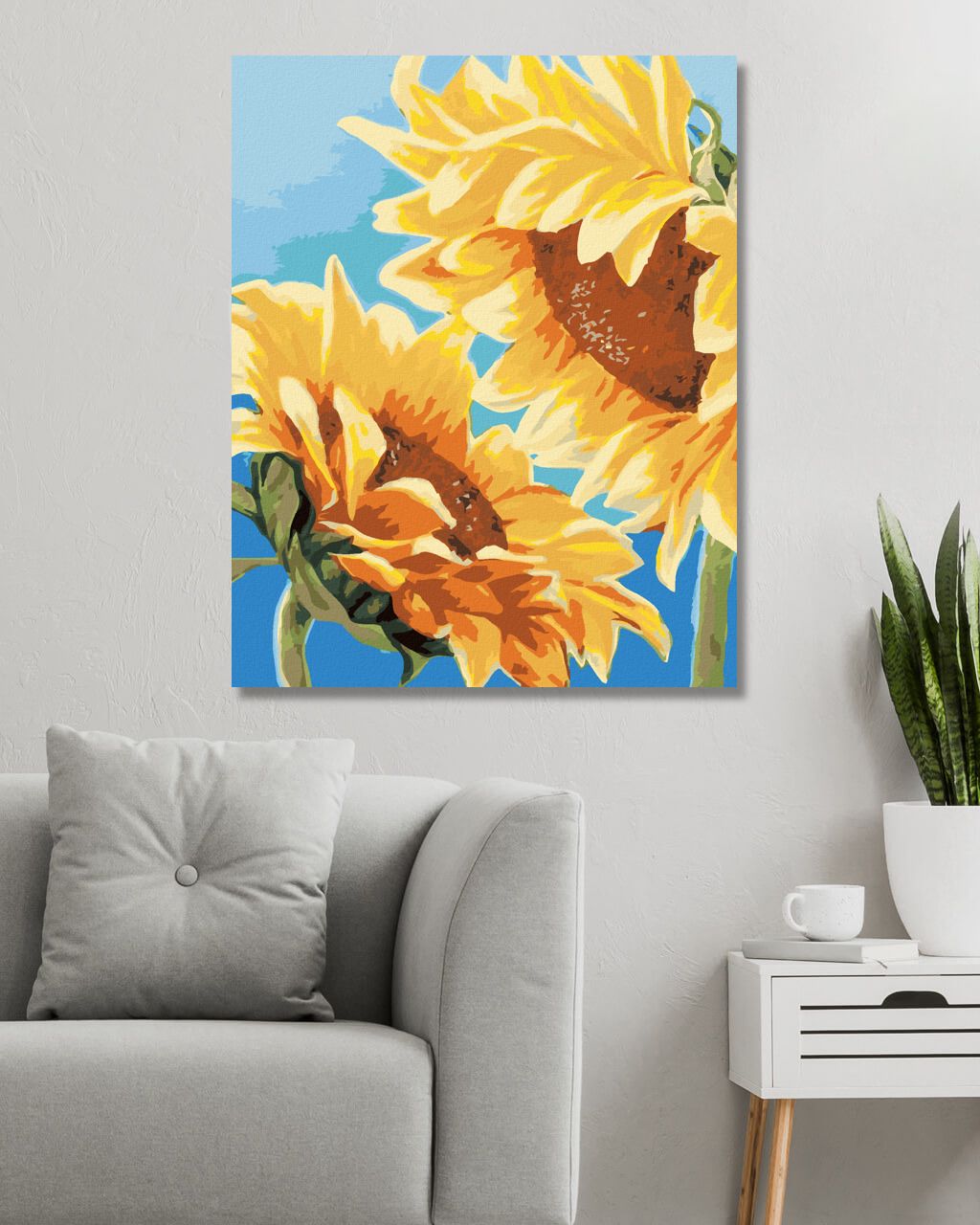 zuty Malování podle čísel - DVĚ SLUNEČNICE (MYROSLAVA VOLOSCHUK) - Rozměr: 40x50 cm, Rámování: Varianta: vypnuté plátno na rám - obrázek 8