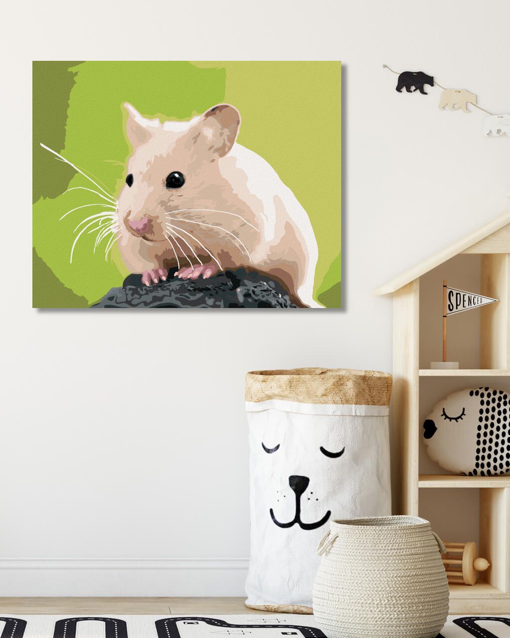zuty Malování podle čísel - ZLATÝ KŘEČEK NA KAMENI - Rozměr: 40x50 cm, Rámování: Varianta: vypnuté plátno na rám - obrázek 2