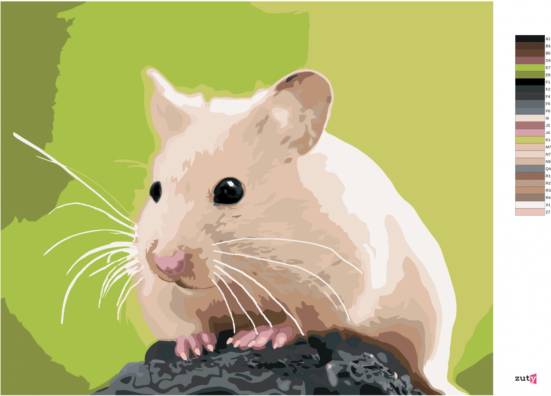 zuty Malování podle čísel - ZLATÝ KŘEČEK NA KAMENI - Rozměr: 40x50 cm, Rámování: Varianta: vypnuté plátno na rám - obrázek 4