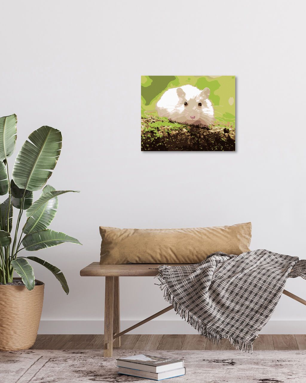 zuty Malování podle čísel - BÍLÝ KŘEČEK V LESE - Rozměr: 40x50 cm, Rámování: Varianta: vypnuté plátno na rám - obrázek 7