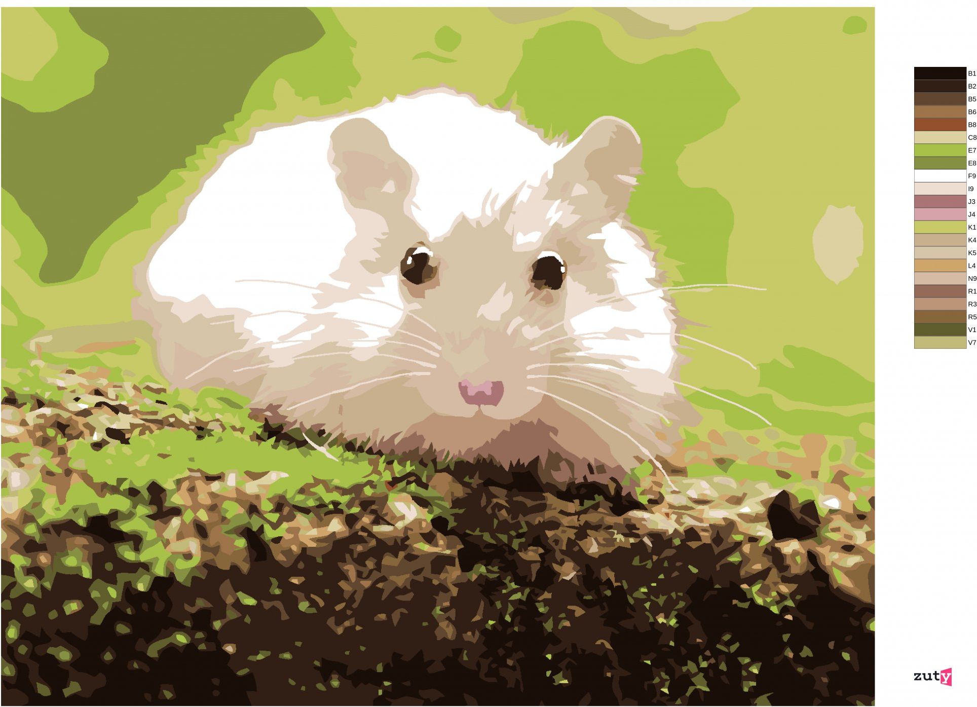 zuty Malování podle čísel - BÍLÝ KŘEČEK V LESE - Rozměr: 40x50 cm, Rámování: Varianta: vypnuté plátno na rám - obrázek 8