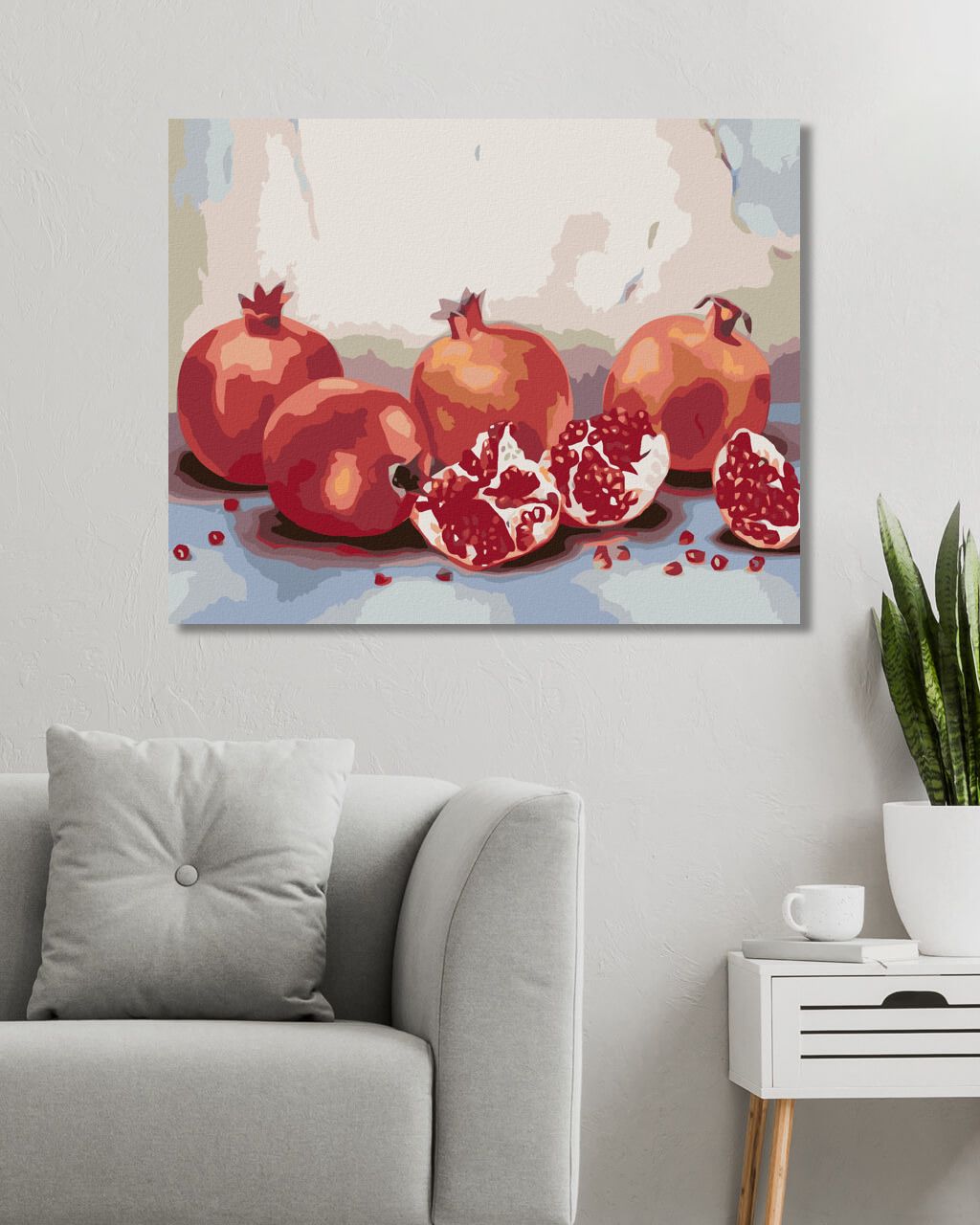 zuty Malování podle čísel - GRANÁTOVÉ JABLKO (MYROSLAVA VOLOSCHUK) - Rozměr: 40x50 cm, Rámování: Varianta: vypnuté plátno na rám - obrázek 9