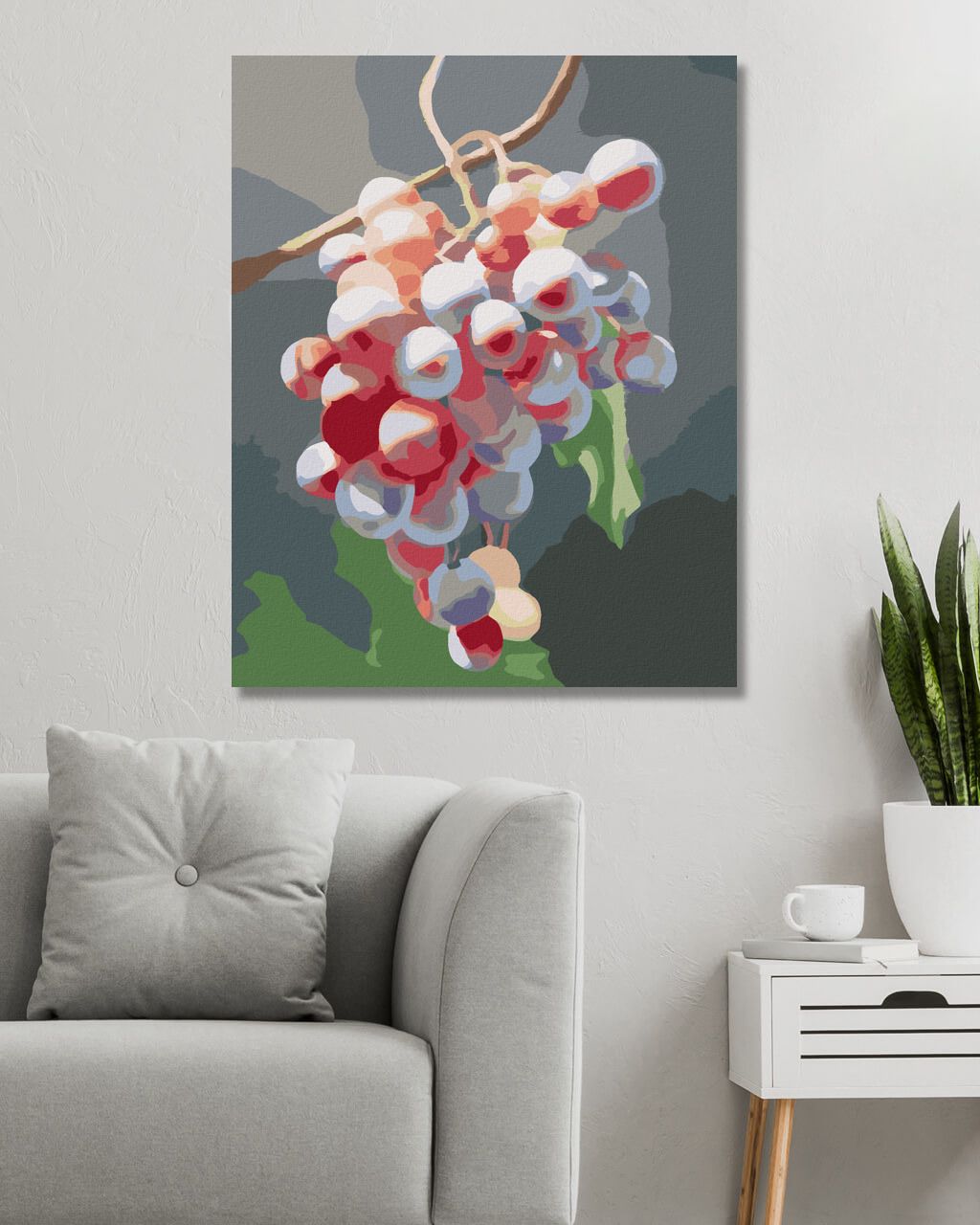 zuty Malování podle čísel - HROZNY 2 (MYROSLAVA VOLOSCHUK) - Rozměr: 40x50 cm, Rámování: Varianta: vypnuté plátno na rám - obrázek 7