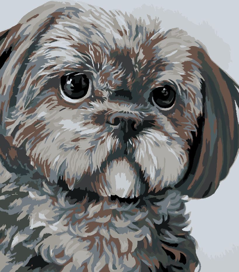 zuty Malování podle čísel - PEJSEK (MYROSLAVA VOLOSCHUK) - Rozměr: 40x50 cm, Rámování: Varianta: vypnuté plátno na rám - obrázek 8