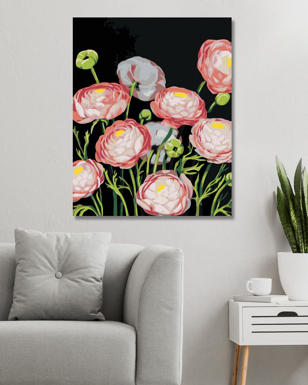 zuty Malování podle čísel - PIVOŇKY (MYROSLAVA VOLOSCHUK) - Rozměr: 40x50 cm, Rámování: Varianta: vypnuté plátno na rám - obrázek 2