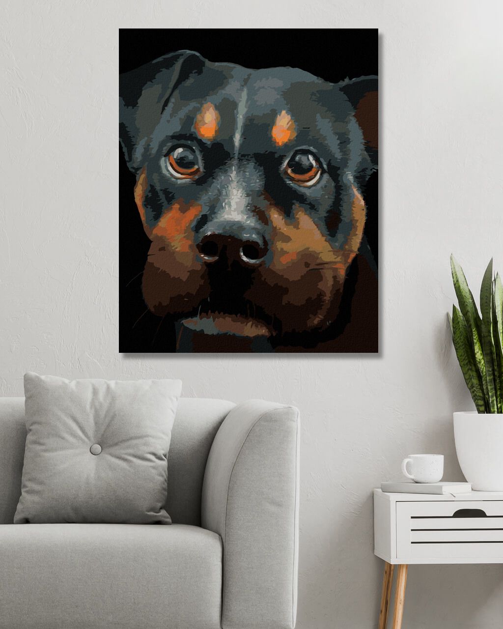 zuty Malování podle čísel - ROTVAJLER (MYROSLAVA VOLOSCHUK) - Rozměr: 40x50 cm, Rámování: Varianta: vypnuté plátno na rám - obrázek 10