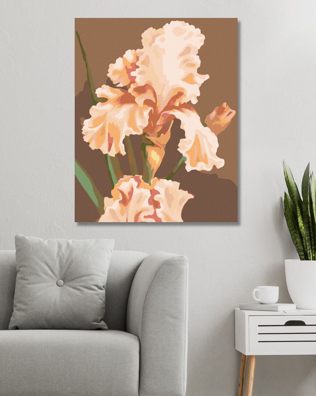 zuty Malování podle čísel - RŮŽOVÝ IRIS (MYROSLAVA VOLOSCHUK) - Rozměr: 40x50 cm, Rámování: Varianta: vypnuté plátno na rám - obrázek 6