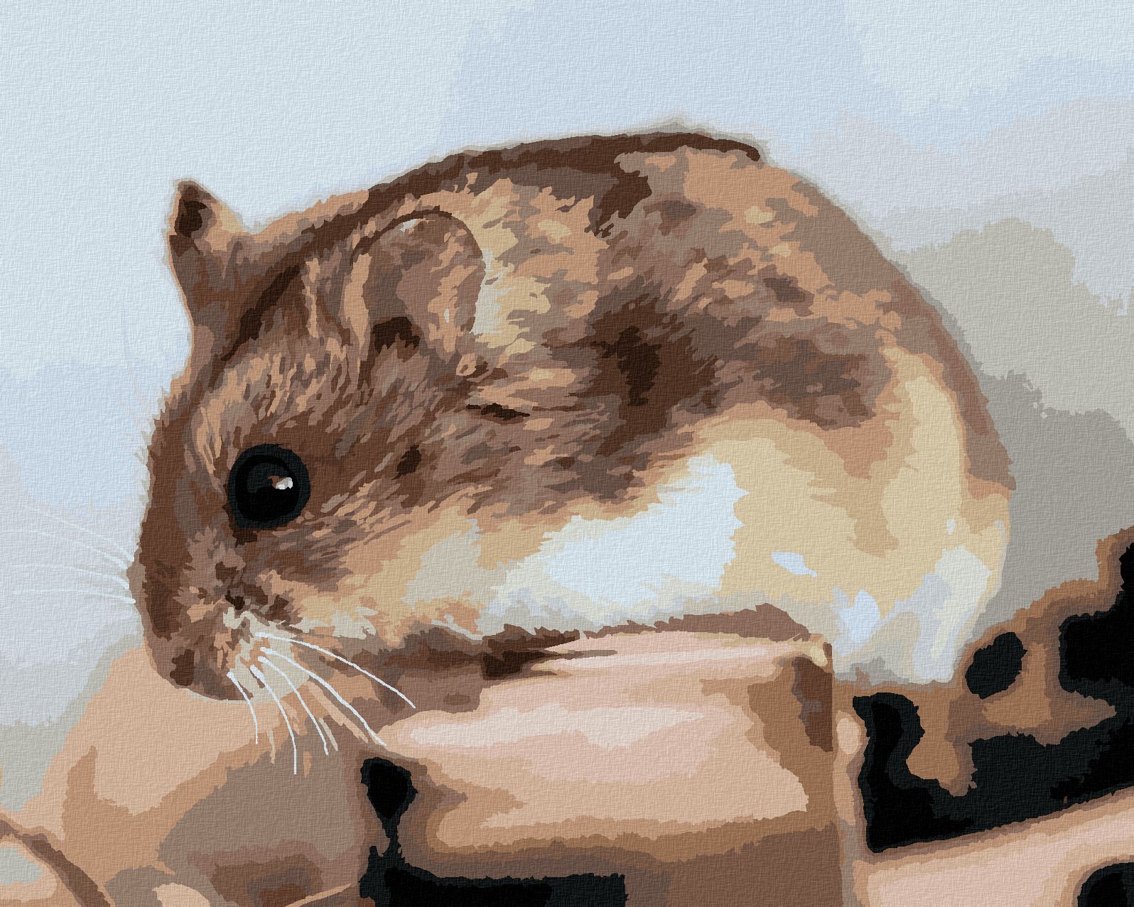zuty Malování podle čísel - KŘEČEK NA DŘEVĚ - Rozměr: 40x50 cm, Rámování: Varianta: vypnuté plátno na rám - obrázek 1