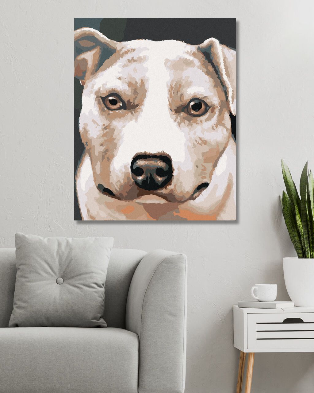 zuty Malování podle čísel - PIT BULL (MYROSLAVA VOLOSCHUK) - Rozměr: 40x50 cm, Rámování: Varianta: vypnuté plátno na rám - obrázek 7