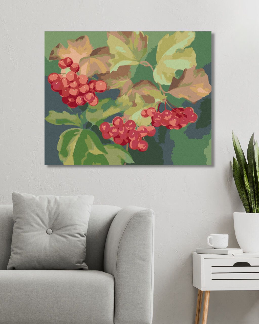 zuty Malování podle čísel - ČERVENÝ RYBÍZ (MYROSLAVA VOLOSCHUK) - Rozměr: 40x50 cm, Rámování: Varianta: vypnuté plátno na rám - obrázek 3