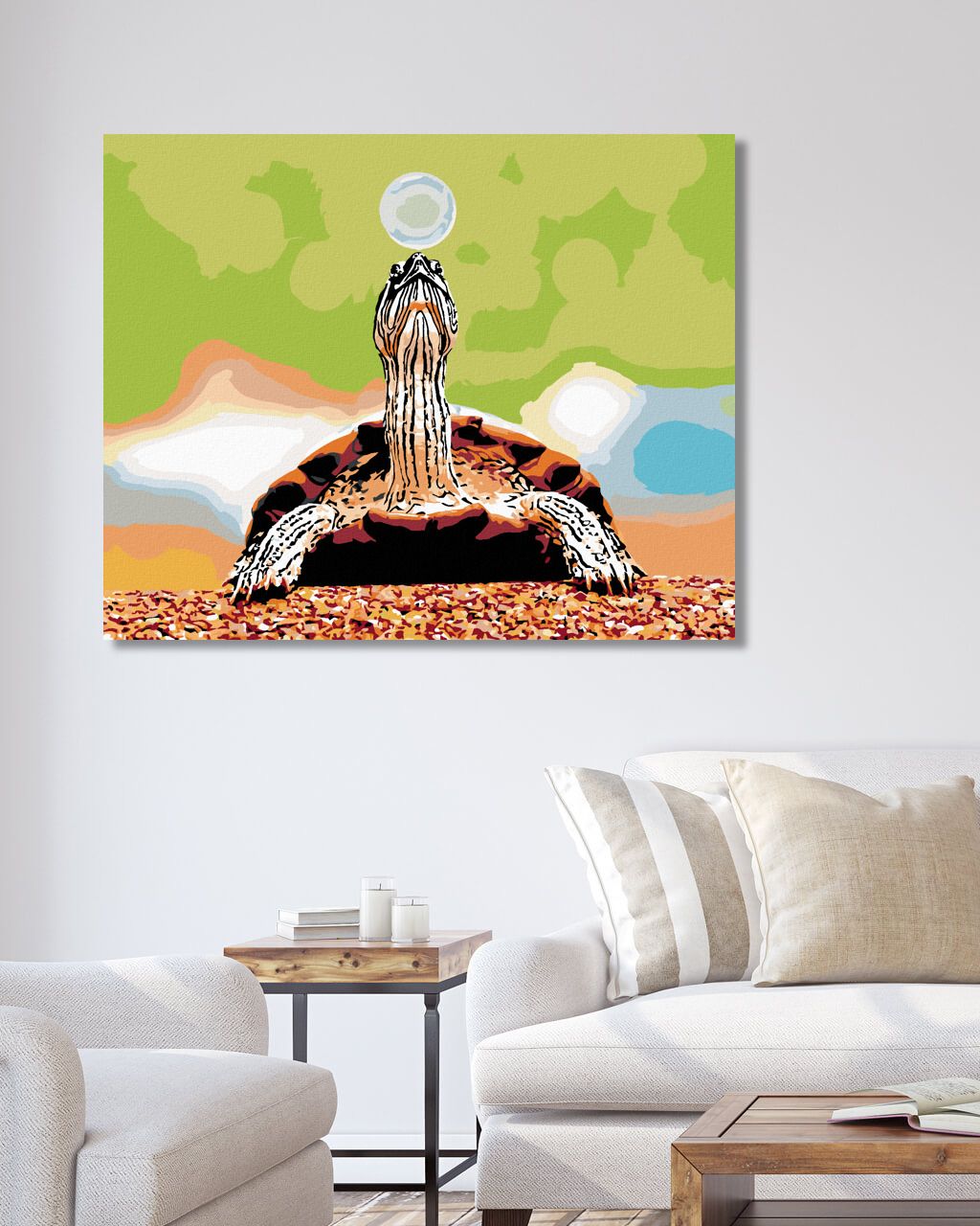 zuty Malování podle čísel - ŽELVA S BUBLINOU - Rozměr: 40x50 cm, Rámování: Varianta: bez rámu a bez vypnutí plátna - obrázek 8