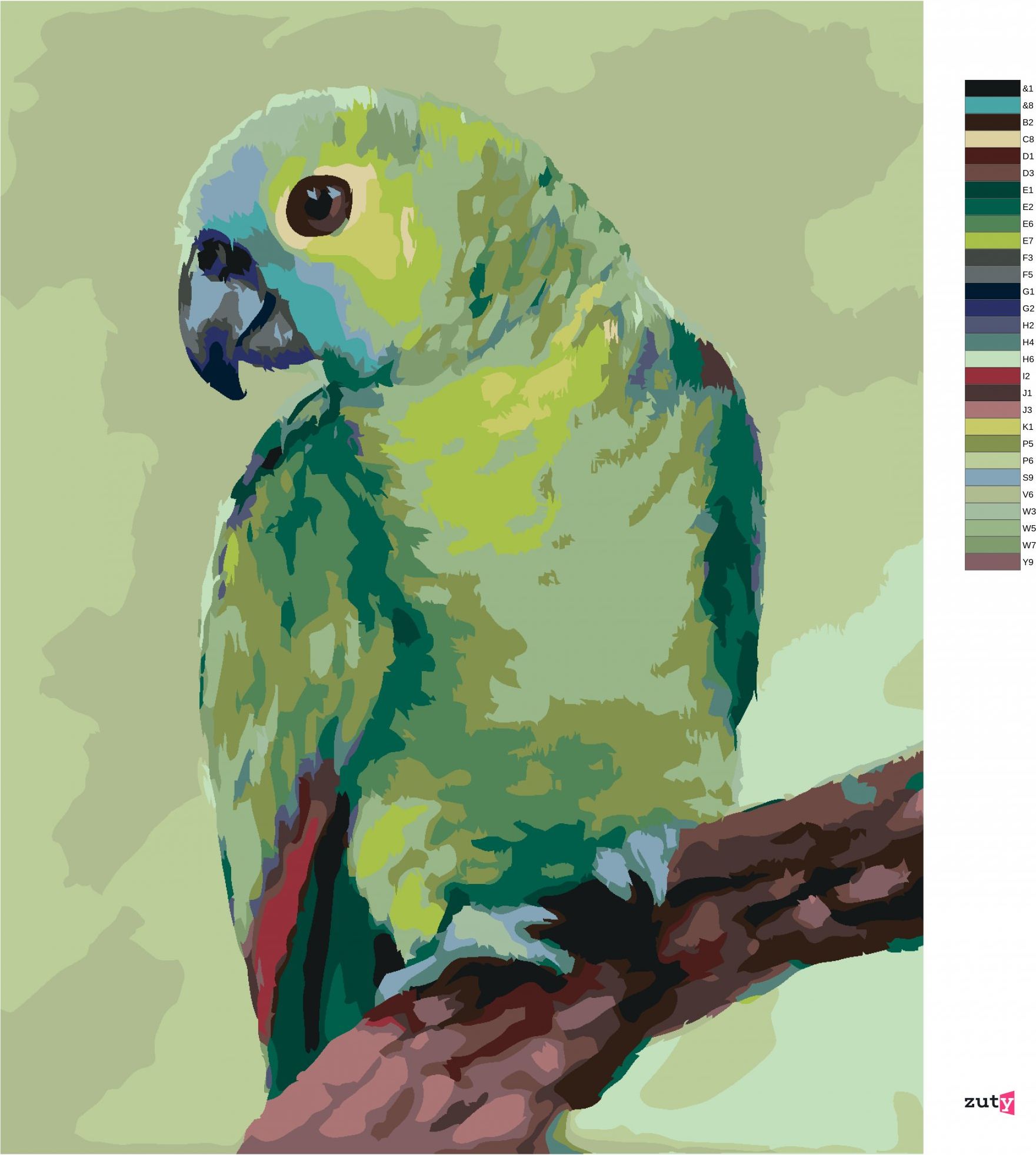 zuty Malování podle čísel - PAPOUŠEK (MYROSLAVA VOLOSCHUK) - Rozměr: 40x50 cm, Rámování: Varianta: vypnuté plátno na rám - obrázek 8