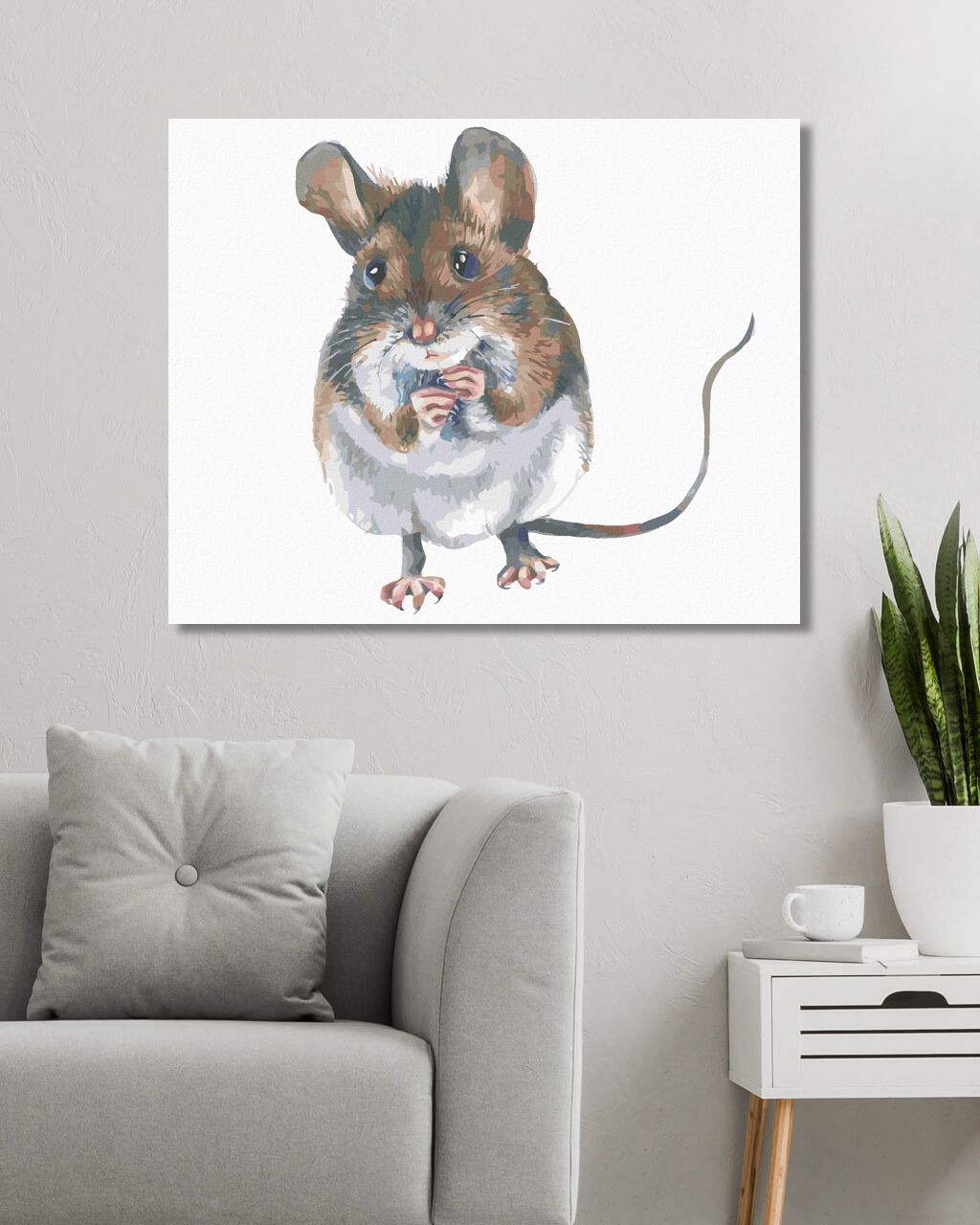 zuty Malování podle čísel - HNĚDÁ MYŠKA - Rozměr: 40x50 cm, Rámování: Varianta: vypnuté plátno na rám - obrázek 6