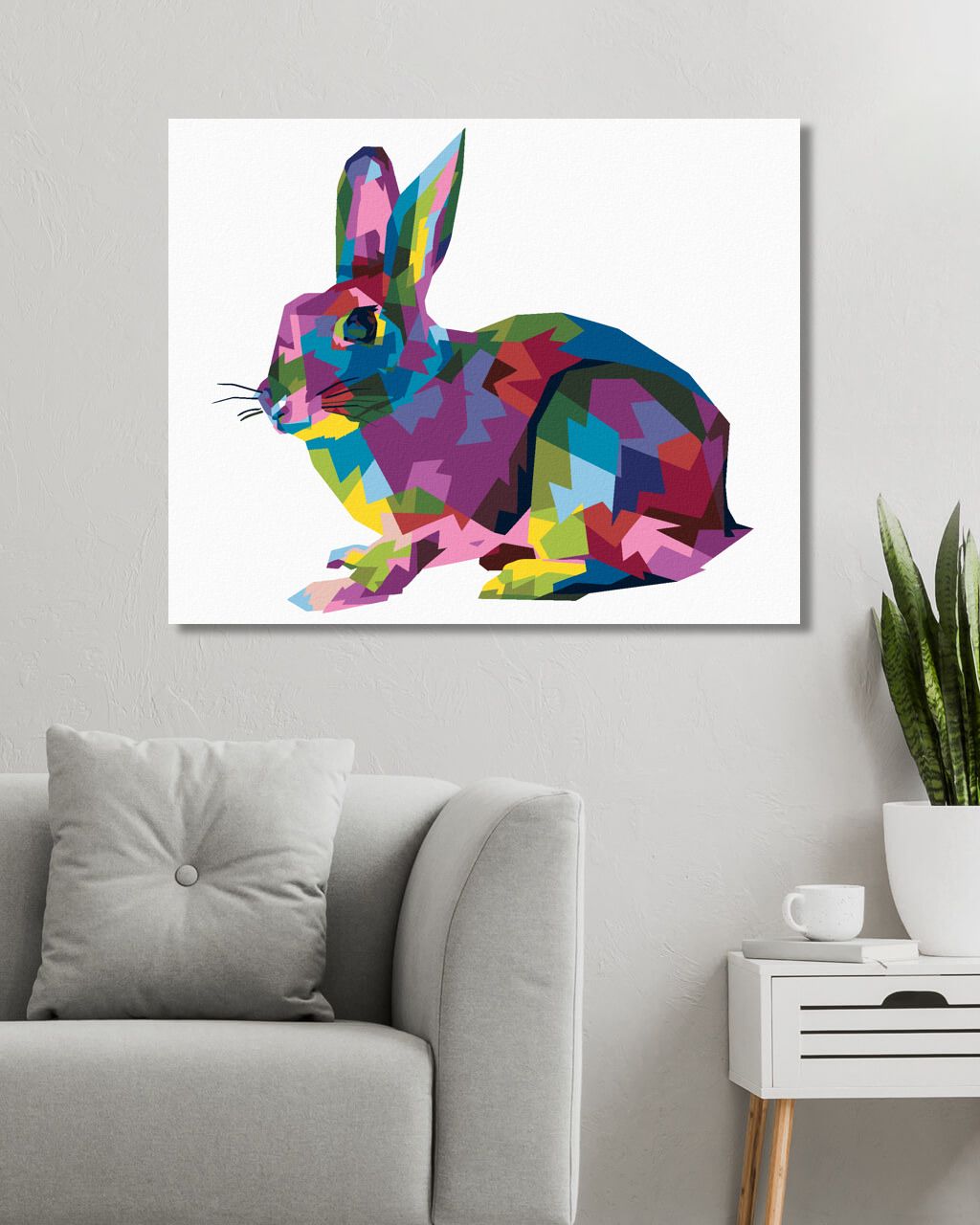 zuty Malování podle čísel - POP-ART KRÁLÍK - Rozměr: 40x50 cm, Rámování: Varianta: bez rámu a bez vypnutí plátna - obrázek 7