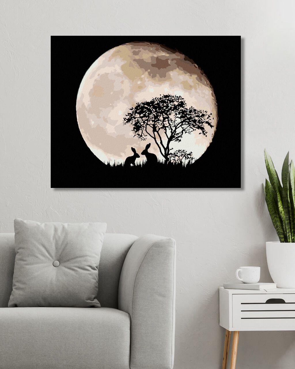 zuty Malování podle čísel - NOČNÍ KRÁLICI - Rozměr: 40x50 cm, Rámování: Varianta: vypnuté plátno na rám - obrázek 8