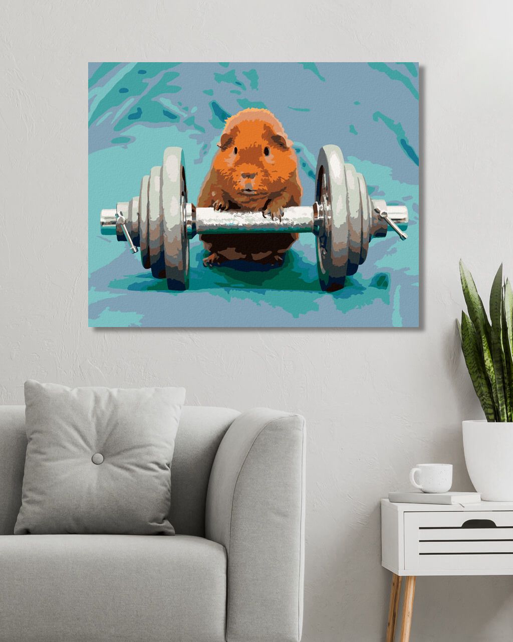 zuty Malování podle čísel - MORČE VE FITKU - Rozměr: 40x50 cm, Rámování: Varianta: vypnuté plátno na rám - obrázek 4