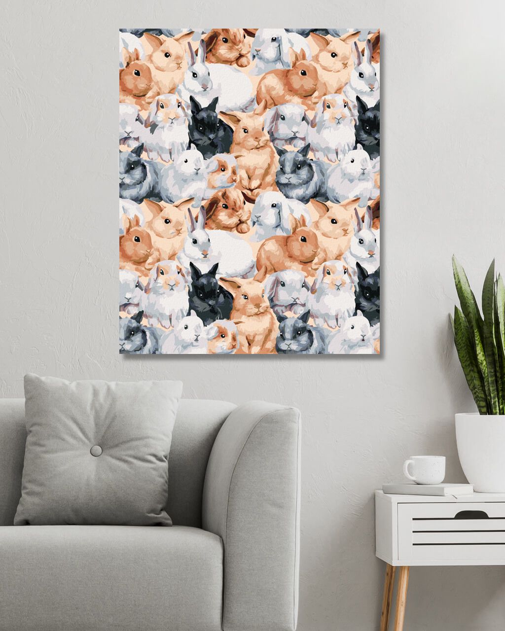 zuty Malování podle čísel - KRÁLÍK A JEHO PARTA - Rozměr: 40x50 cm, Rámování: Varianta: vypnuté plátno na rám - obrázek 6
