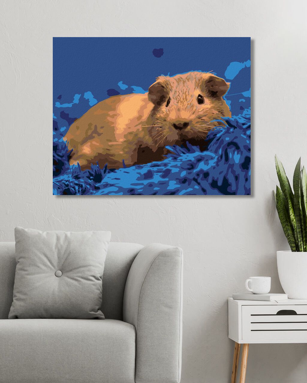 zuty Malování podle čísel - MORČE NA MODRÉM KOBERCI - Rozměr: 40x50 cm, Rámování: Varianta: bez rámu a bez vypnutí plátna - obrázek 7