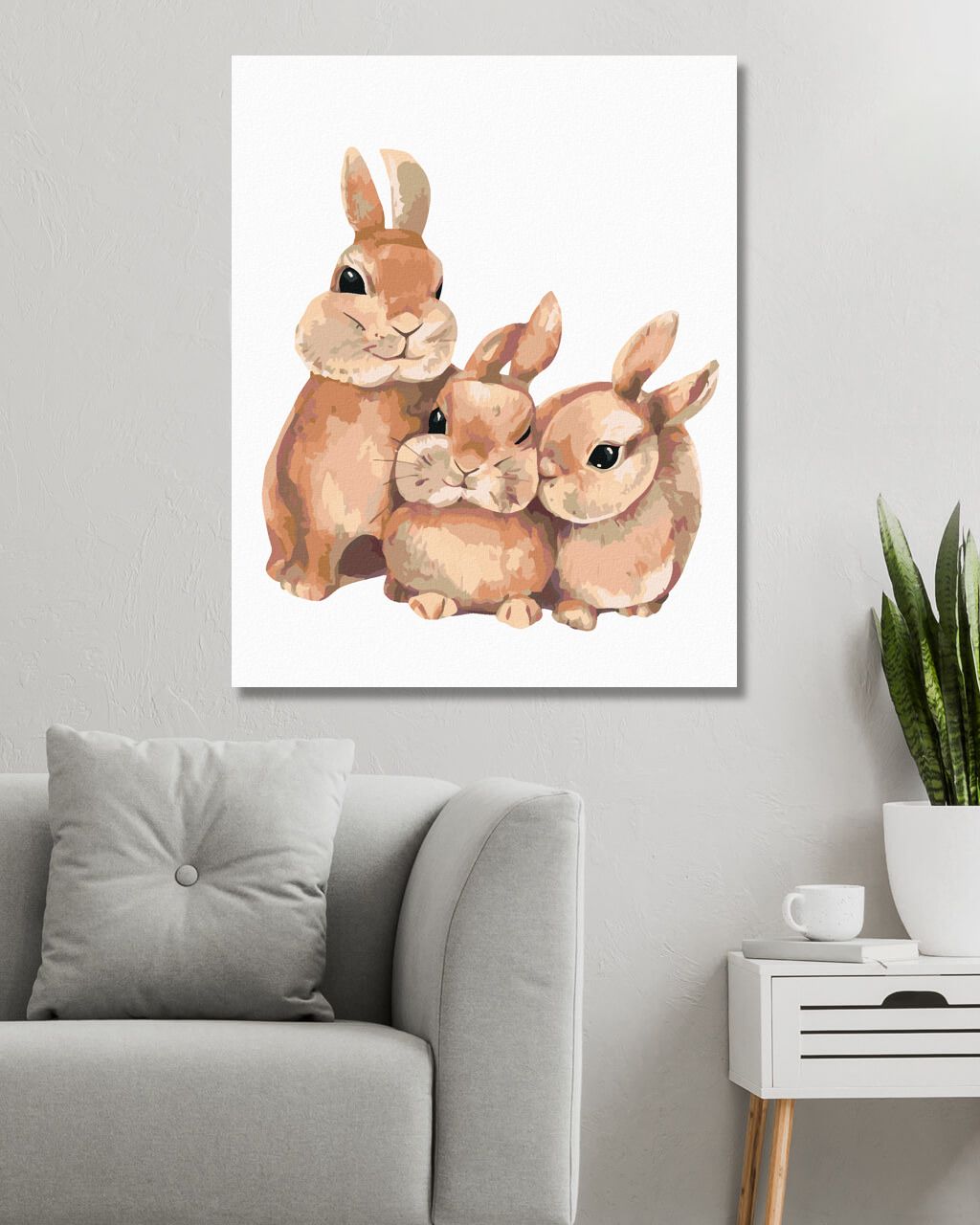 zuty Malování podle čísel - KRÁLÍK A JEHO RODINA - Rozměr: 40x50 cm, Rámování: Varianta: bez rámu a bez vypnutí plátna - obrázek 10