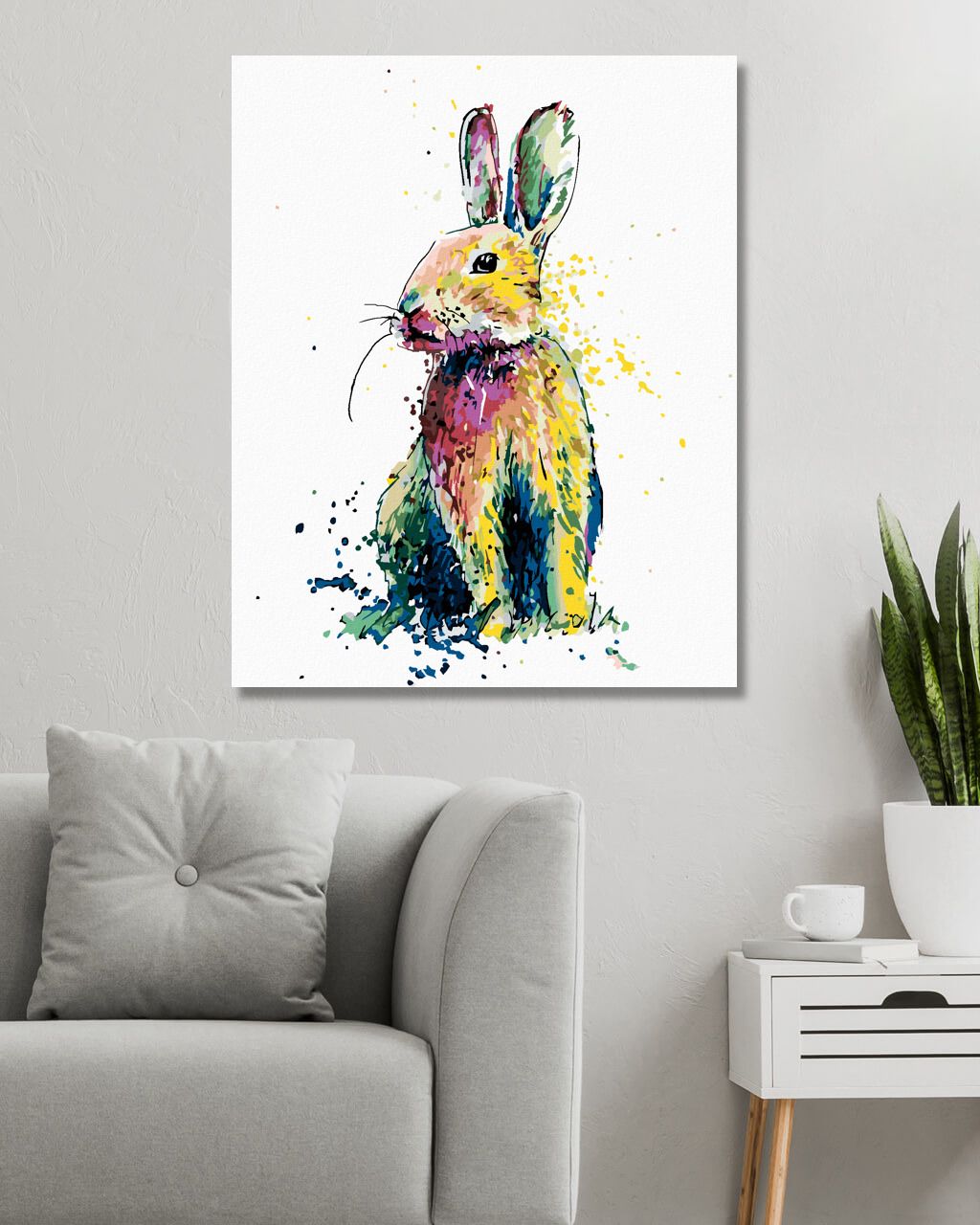 zuty Malování podle čísel - BAREVNÝ KRÁLÍK - Rozměr: 40x50 cm, Rámování: Varianta: vypnuté plátno na rám - obrázek 6