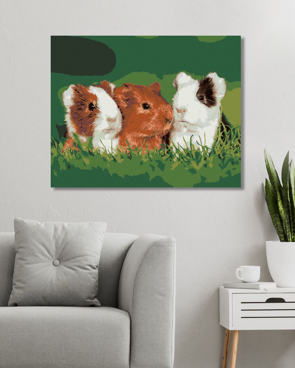 zuty Malování podle čísel - MORČATA V TRÁVĚ - Rozměr: 40x50 cm, Rámování: Varianta: bez rámu a bez vypnutí plátna - obrázek 8