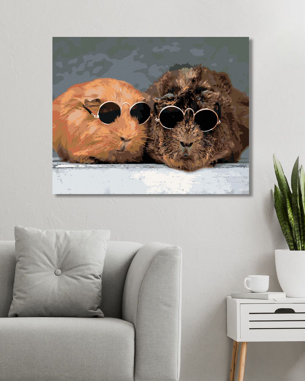 zuty Malování podle čísel - MORČATA SE OPALUJÍ - Rozměr: 40x50 cm, Rámování: Varianta: vypnuté plátno na rám - obrázek 10