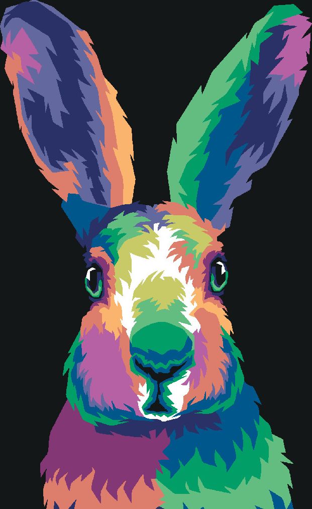 zuty Malování podle čísel - POP-ART KRÁLÍK NA ČERNÉM POZADÍ - Rozměr: 40x50 cm, Rámování: Varianta: vypnuté plátno na rám - obrázek 10