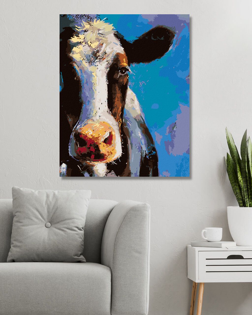 zuty Malování podle čísel - PORTRÉT KRÁVY - Rozměr: 40x50 cm, Rámování: Varianta: vypnuté plátno na rám - obrázek 6